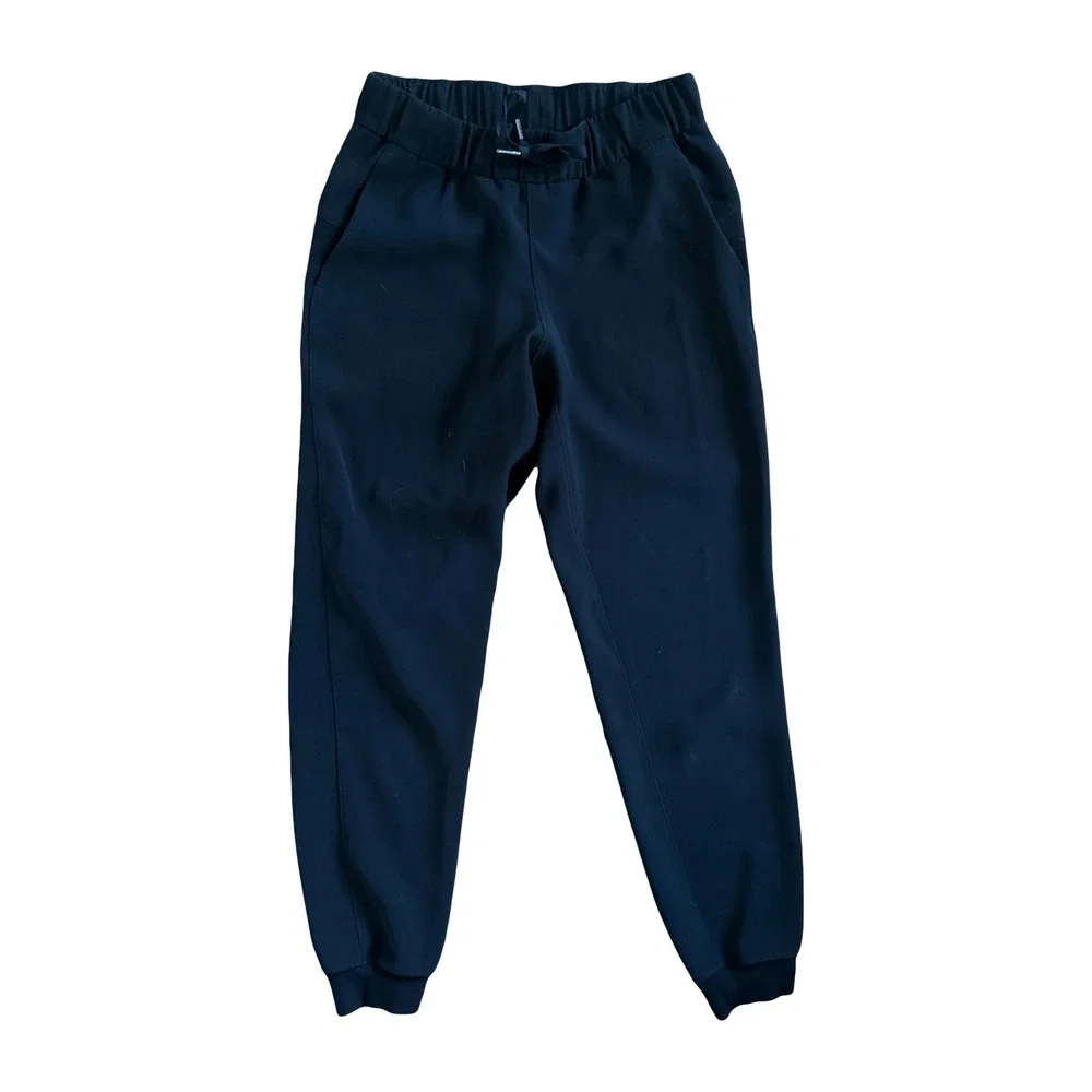 Lululemon On The Fly Joggers Black Women Size‎ 4 Pants Activewear Comfort Fit